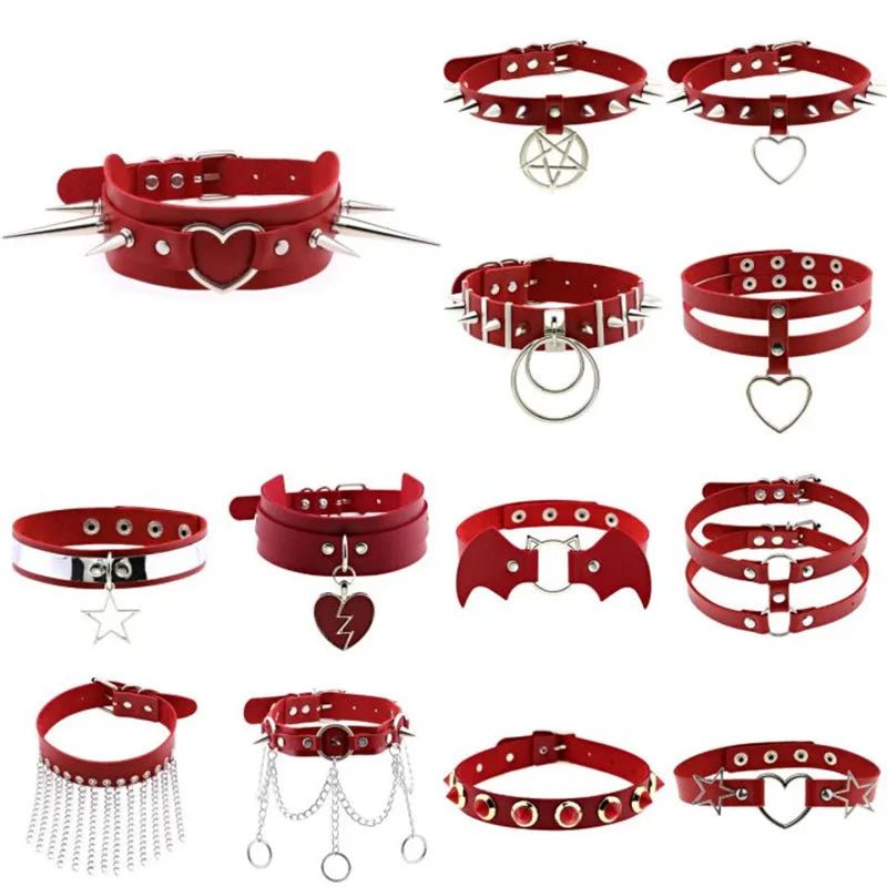 Kawaii Red Choker Collar - lots of design choices - Gay SkateKawaii Red Choker Collar - lots of design choicesskate accessoriesGay SkateGay Skate200001034:361180#P021 red