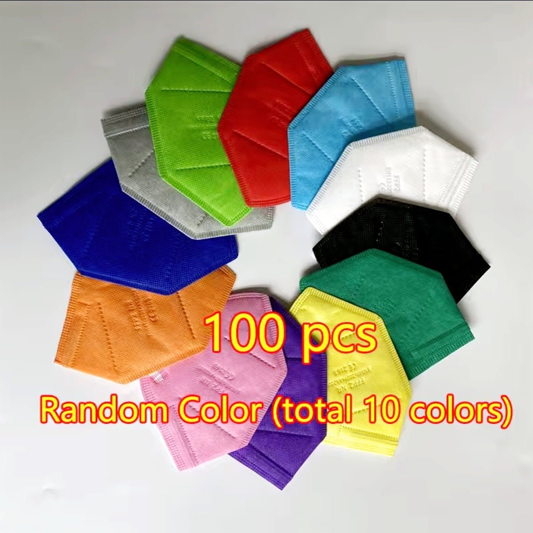 KN95 Face Masks - Colourful - 10/20/50/100/200 pieces