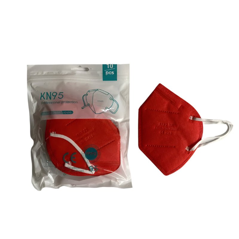 Red Face Masks, colourful medical face masks N95 KN95