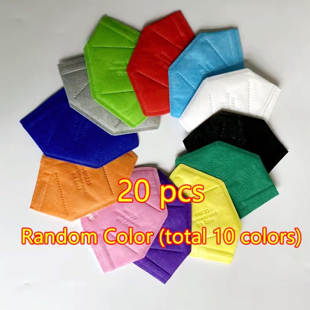 KN95 Face Masks - Colourful - 10/20/50/100/200 pieces