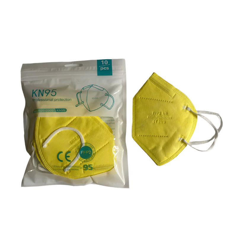 Yellow Face Mask, colourful medical face masks N95 KN95