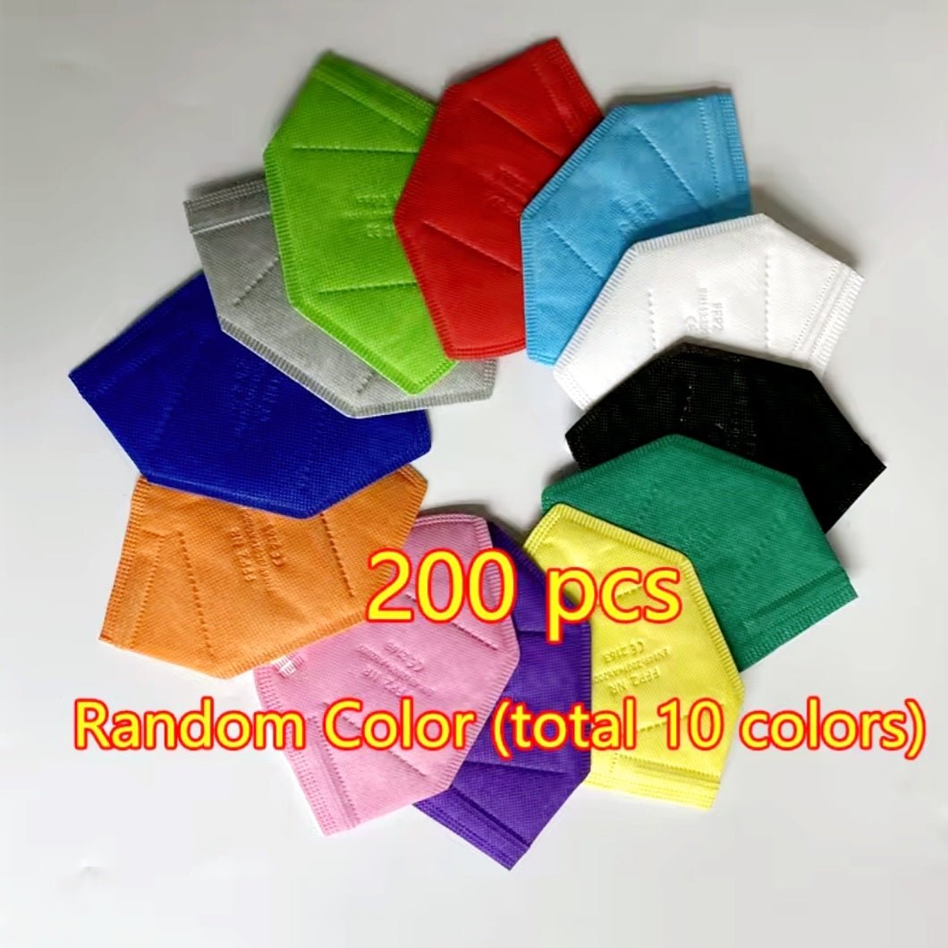 KN95 Face Masks - Colourful - 10/20/50/100/200 pieces