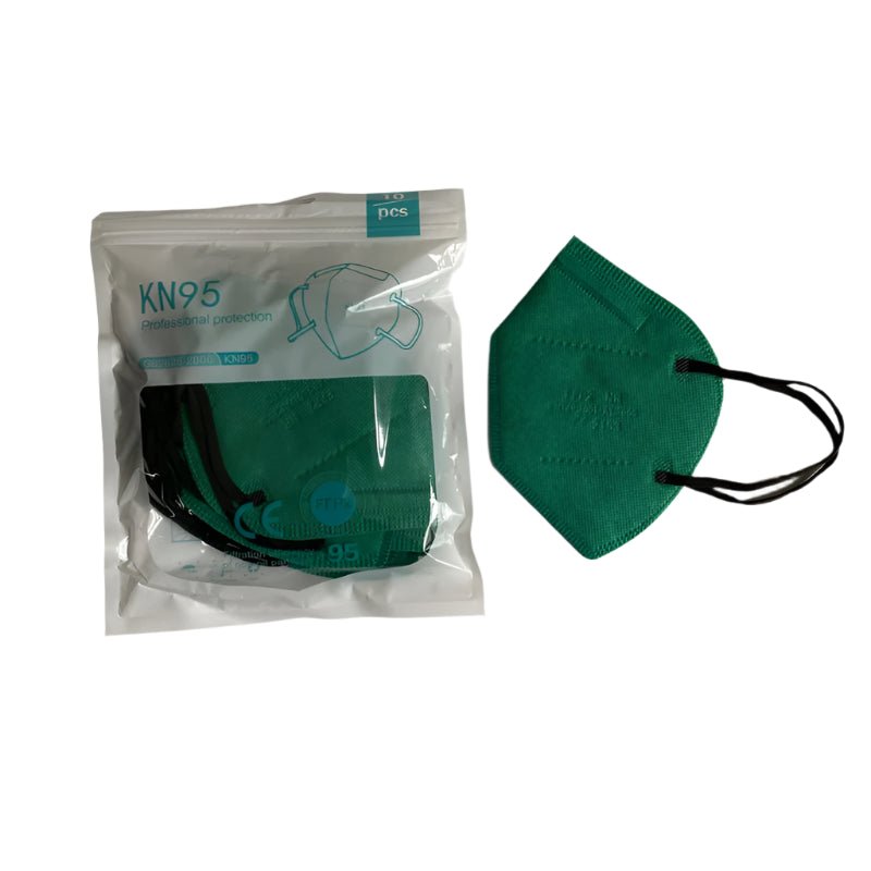 Green Face Mask, colourful medical face masks N95 KN95