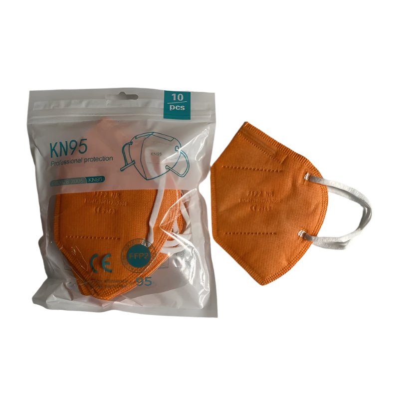 Orange Face Mask, colourful medical face masks N95 KN95