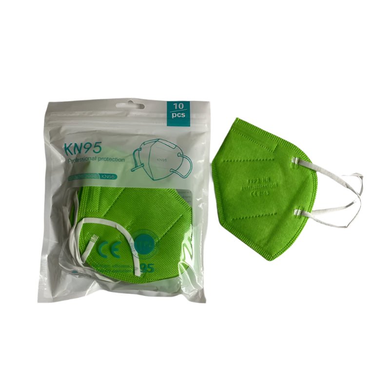 Green Face Masks, colourful medical face masks N95 KN95