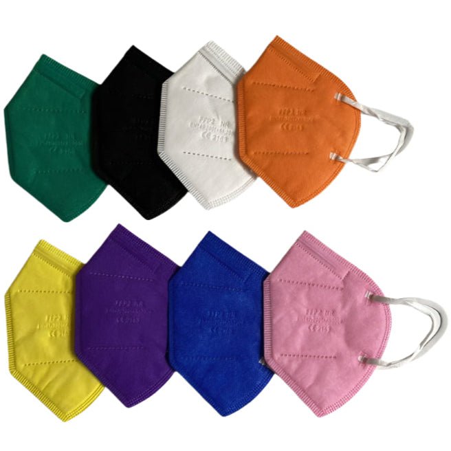 multi-colour Face Masks, colourful medical face masks N95 KN95