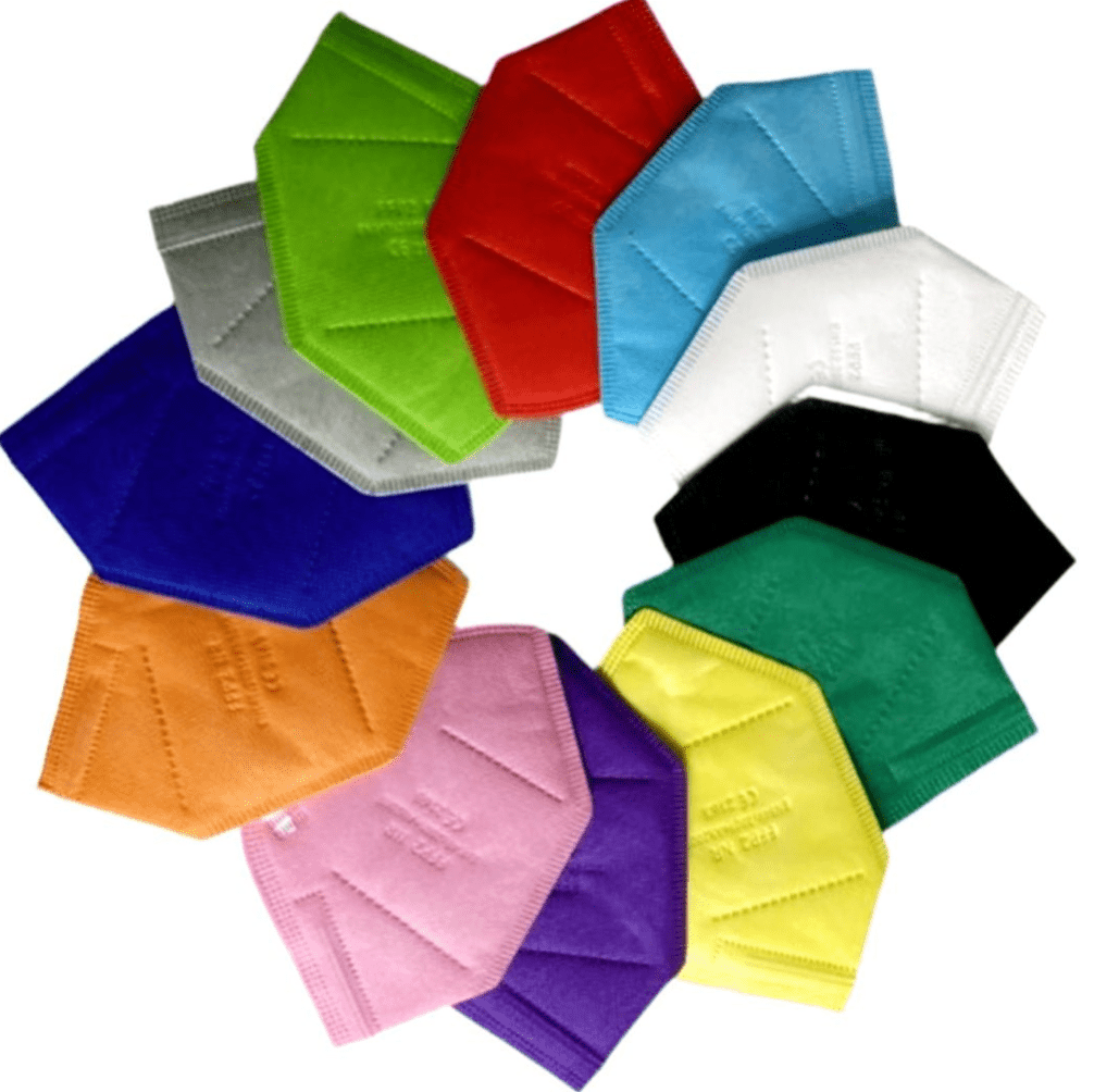 KN95 Face Masks - Colourful - 10/20/50/100/200 pieces