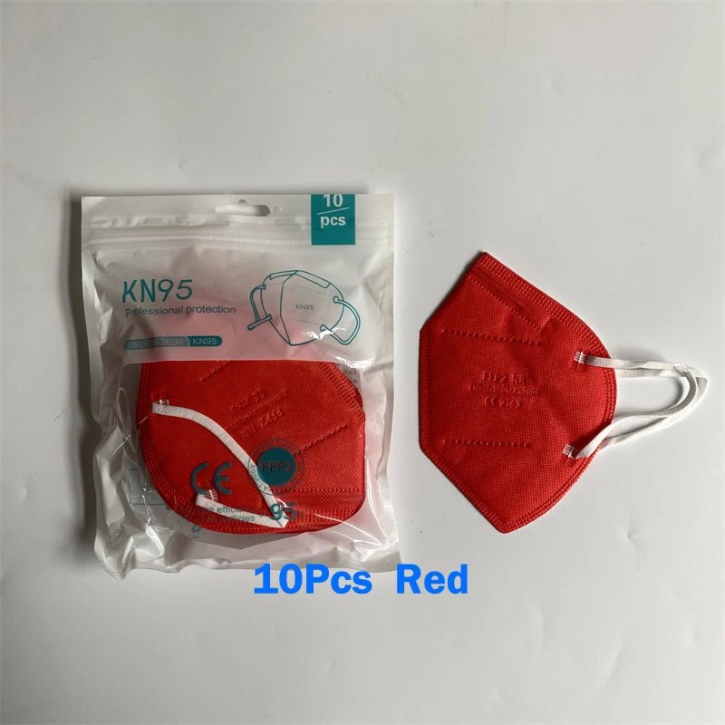 KN95 Face Masks - Colourful - 10/20/50/100/200 pieces