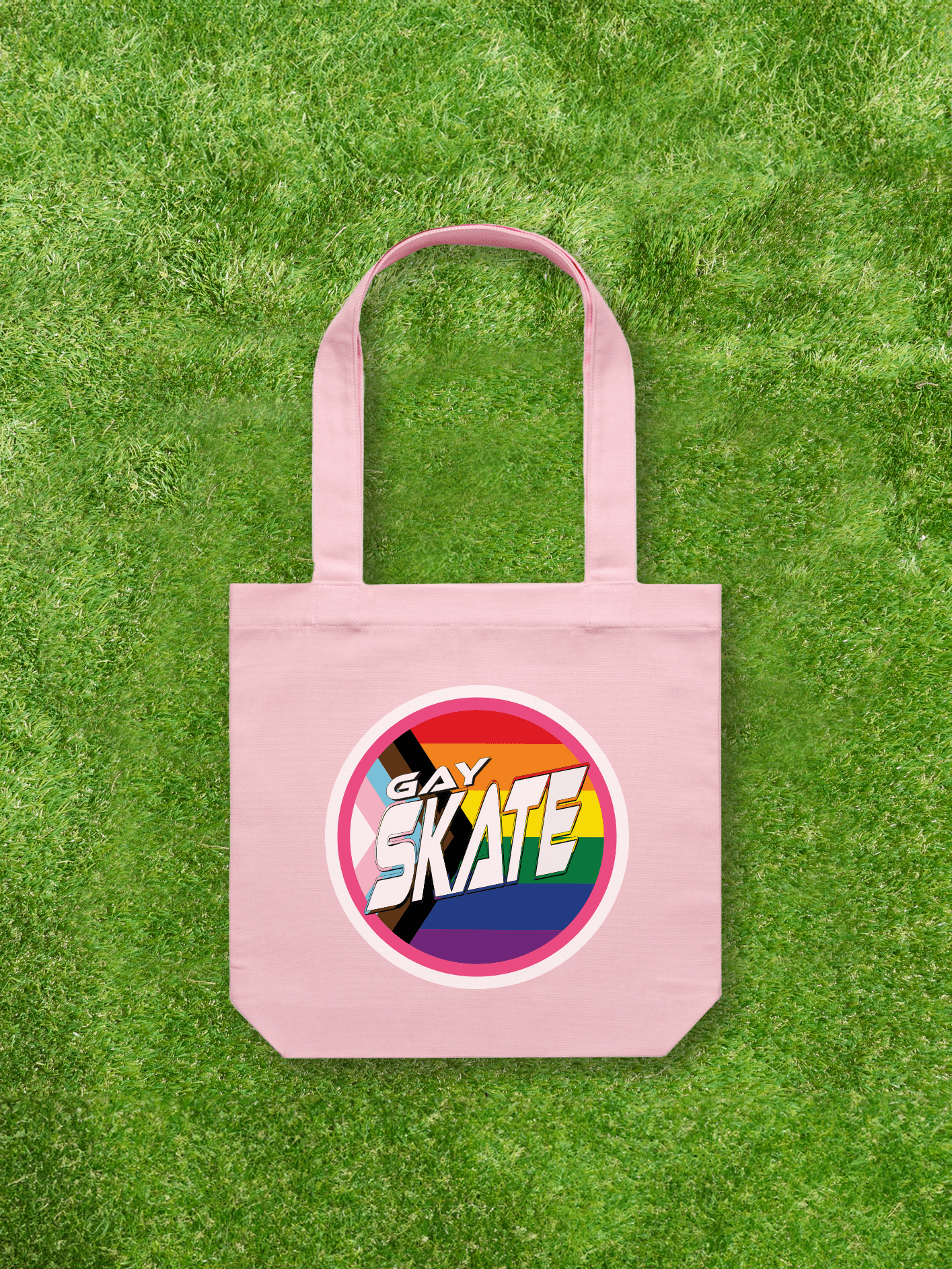 Large printed Cotton Canvas Tote Bag - Pink - Gay SkateLarge printed Cotton Canvas Tote Bag - Pinkskate accessoriesGay SkateGay Skate