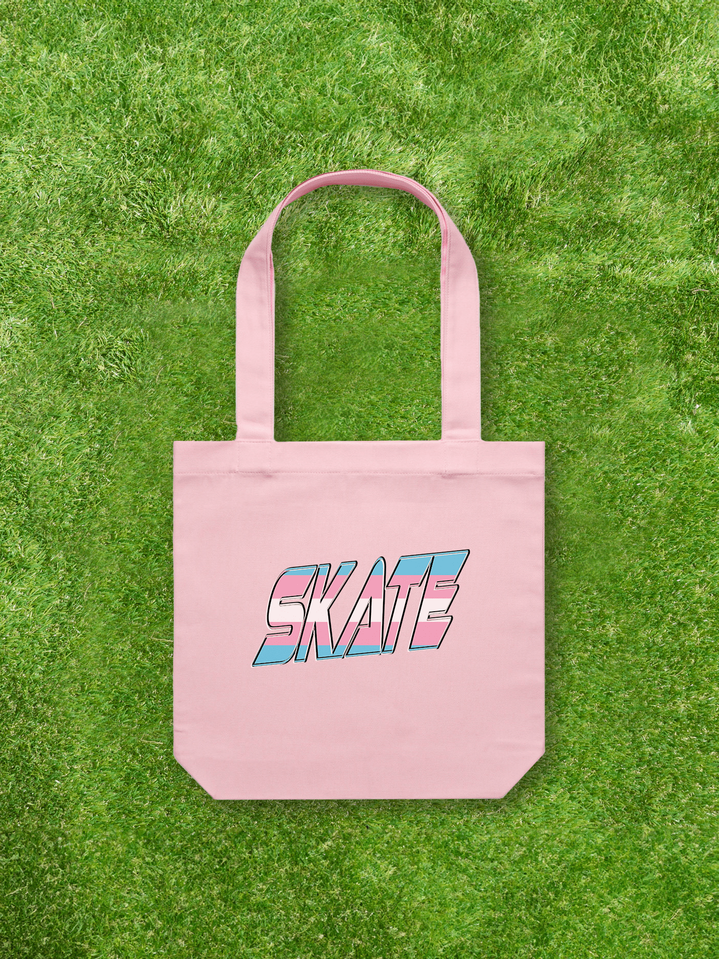 Large printed Cotton Canvas Tote Bag - Pink - Gay SkateLarge printed Cotton Canvas Tote Bag - Pinkskate accessoriesGay SkateGay Skate