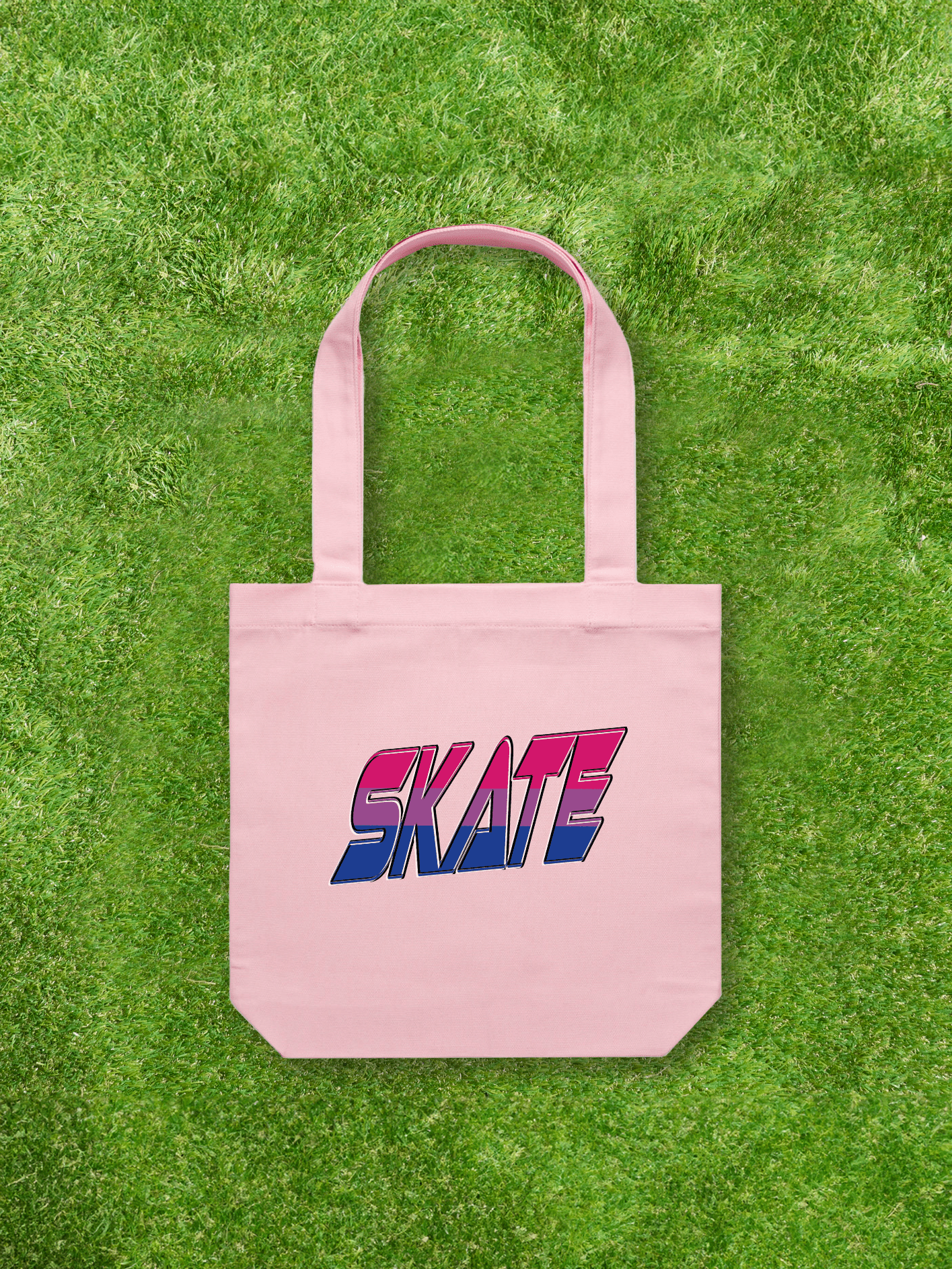 Large printed Cotton Canvas Tote Bag - Pink - Gay SkateLarge printed Cotton Canvas Tote Bag - Pinkskate accessoriesGay SkateGay Skate