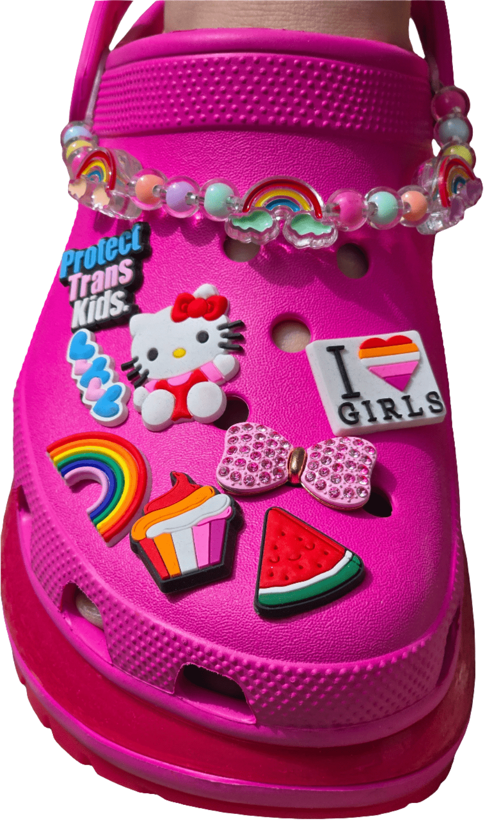 Lesbian and LGBTIQAP+ Pride Shoe Charms - 1 or 10 pieces