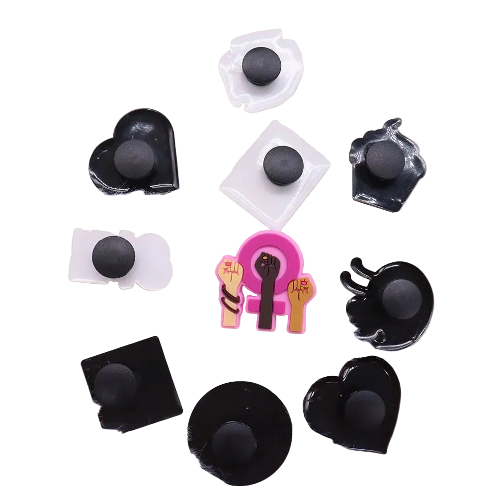 Lesbian and LGBTIQAP+ Pride Shoe Charms - 1 or 10 pieces