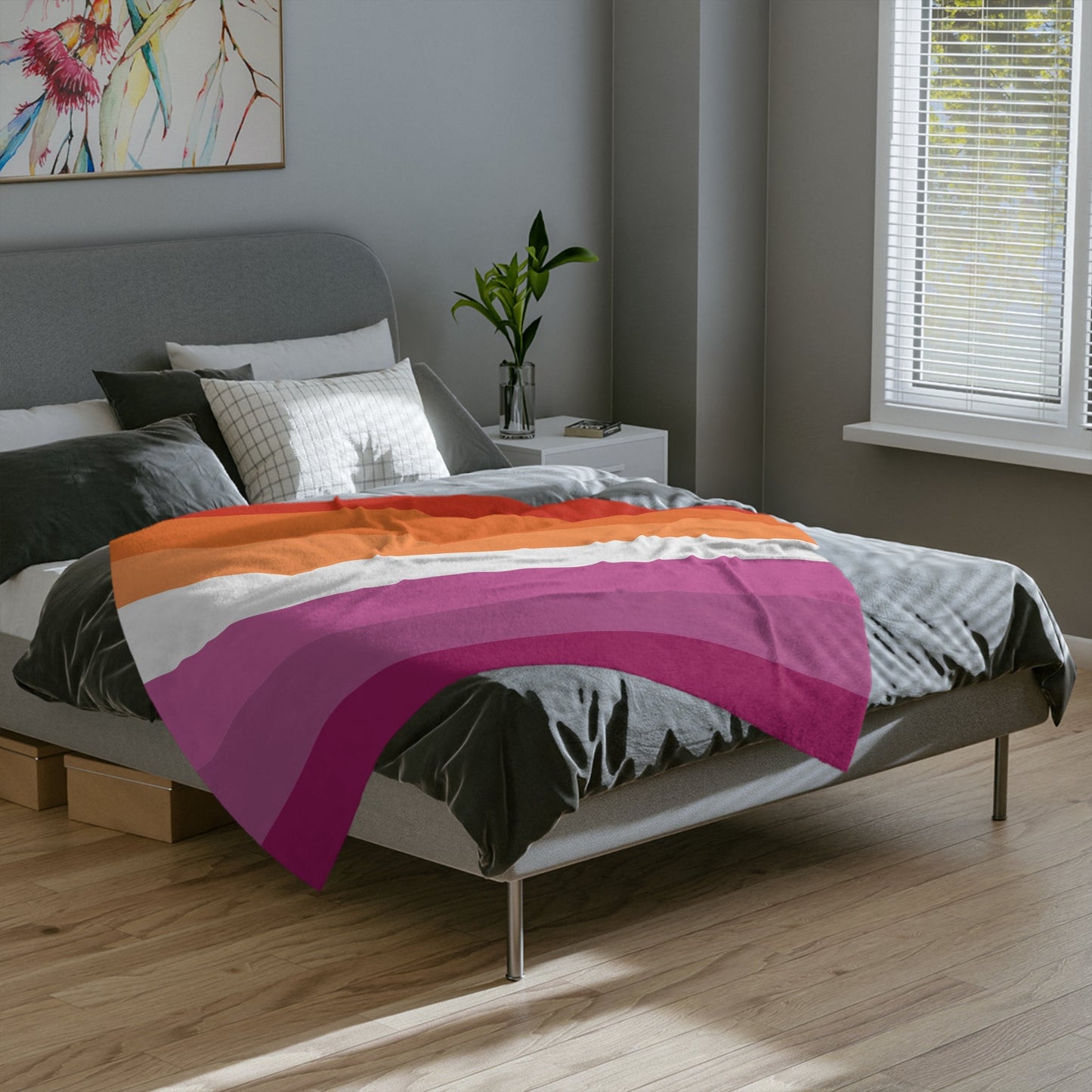 Lesbian Pride Flag - Velveteen Microfiber Blanket - Gay SkateLesbian Pride Flag - Velveteen Microfiber BlanketHome DecorPrintifyGay Skate11226633395181886050
