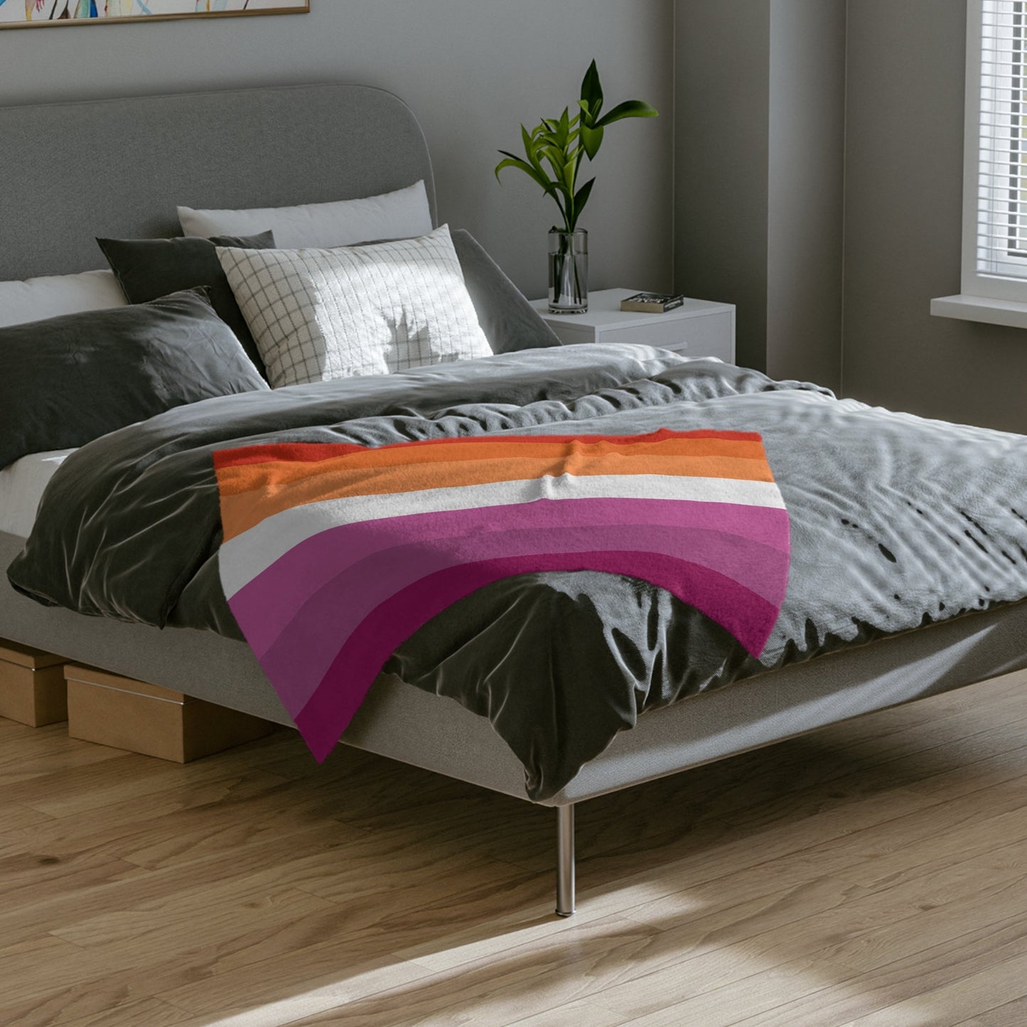 Lesbian Pride Flag - Velveteen Microfiber Blanket - Gay SkateLesbian Pride Flag - Velveteen Microfiber BlanketHome DecorPrintifyGay Skate11226633395181886050