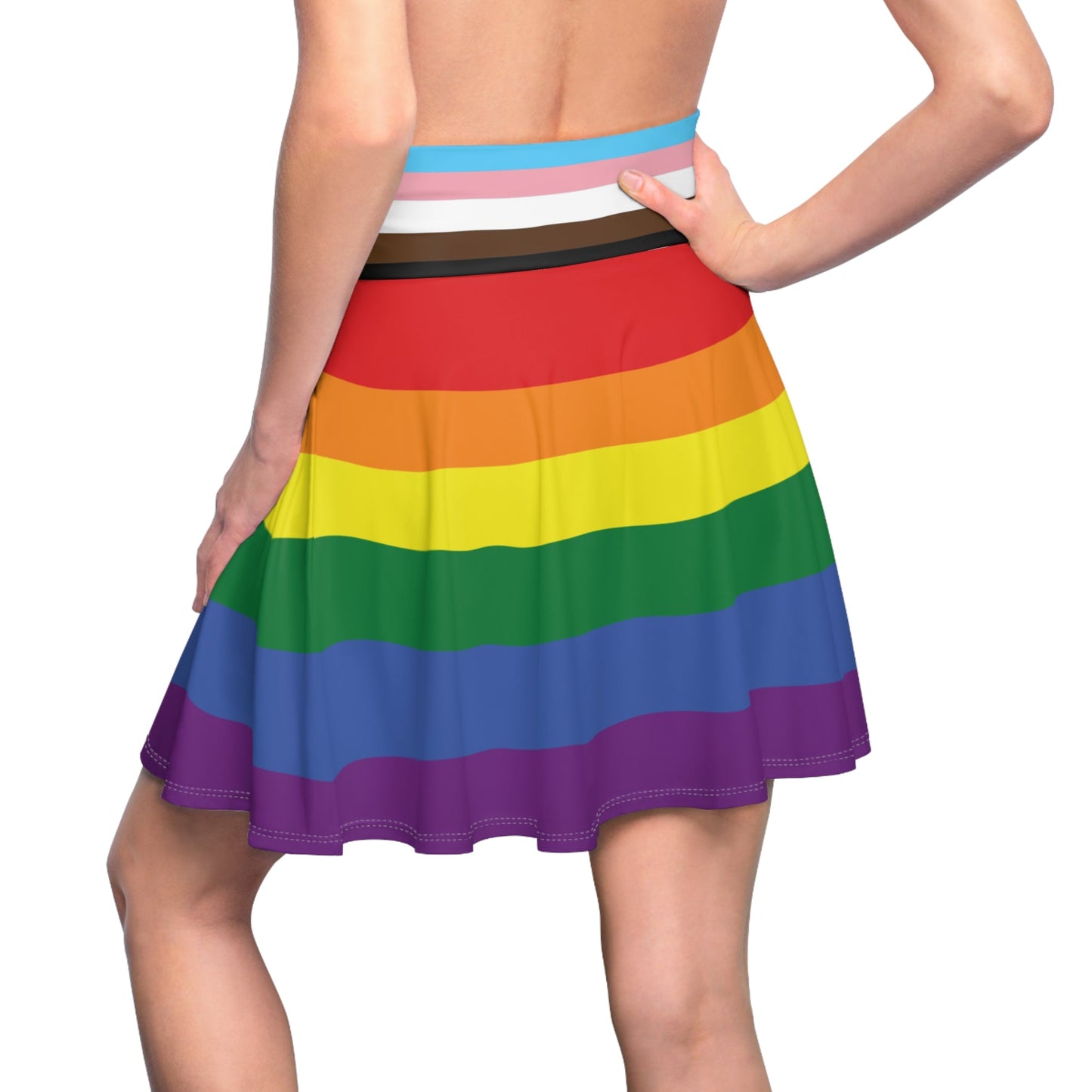 LGBTIQ Progress Pride flag Skater Skirt - Gay SkateLGBTIQ Progress Pride flag Skater SkirtAll Over PrintsPrintifyGay Skate24393299303678665127