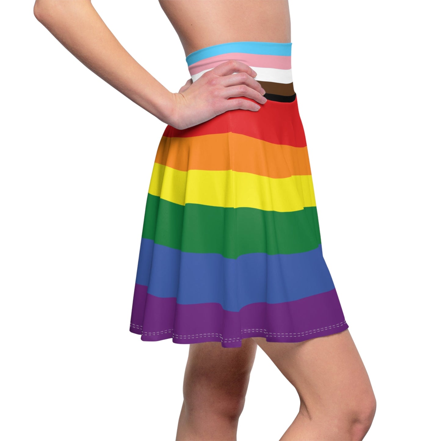 LGBTIQ Progress Pride flag Skater Skirt - Gay SkateLGBTIQ Progress Pride flag Skater SkirtAll Over PrintsPrintifyGay Skate24393299303678665127