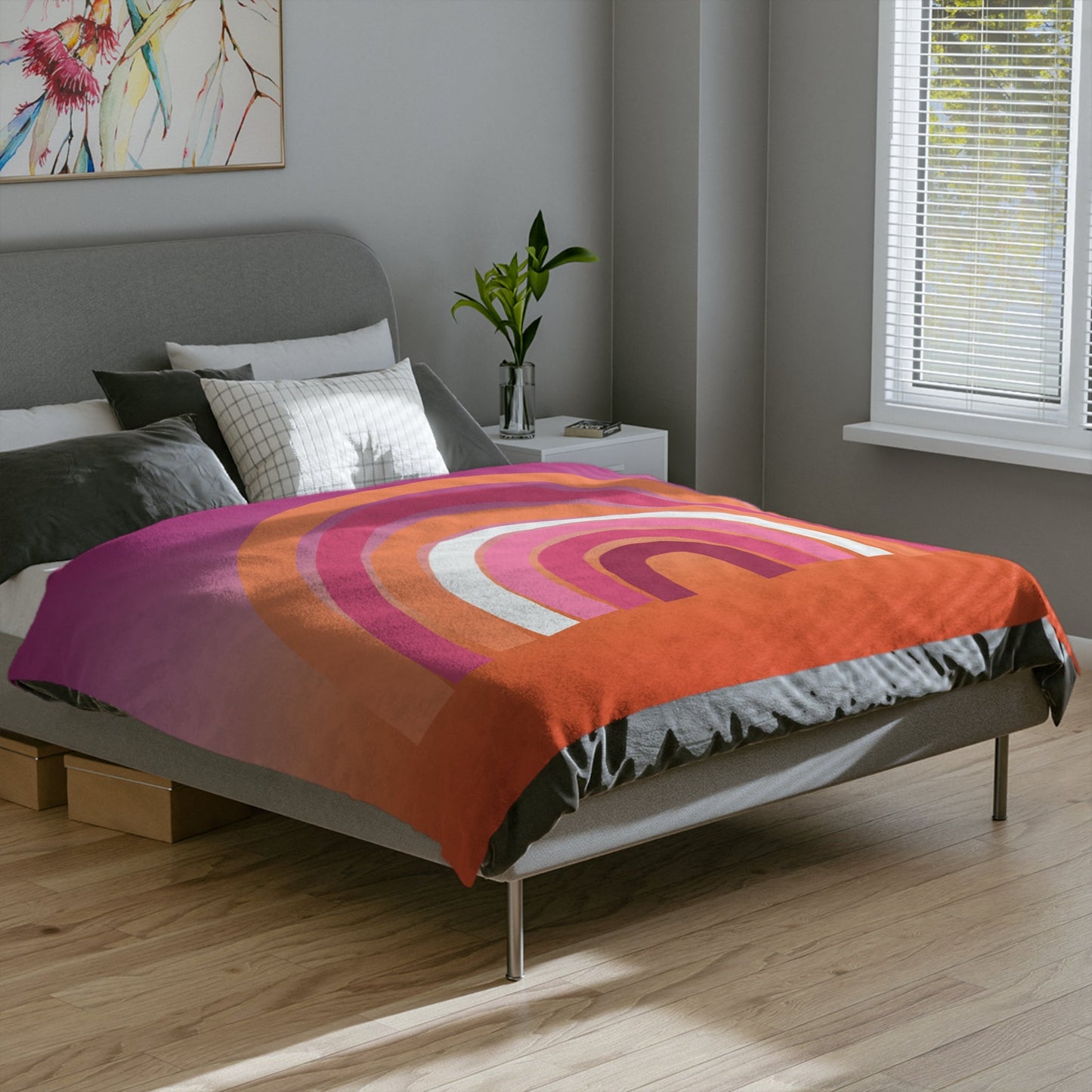 Minky Blanket Lesbian Rainbow Pride Flag - Velveteen Microfiber Blanket - Gay SkateMinky Blanket Lesbian Rainbow Pride Flag - Velveteen Microfiber BlanketHome DecorPrintifyGay Skate93449968099697001751