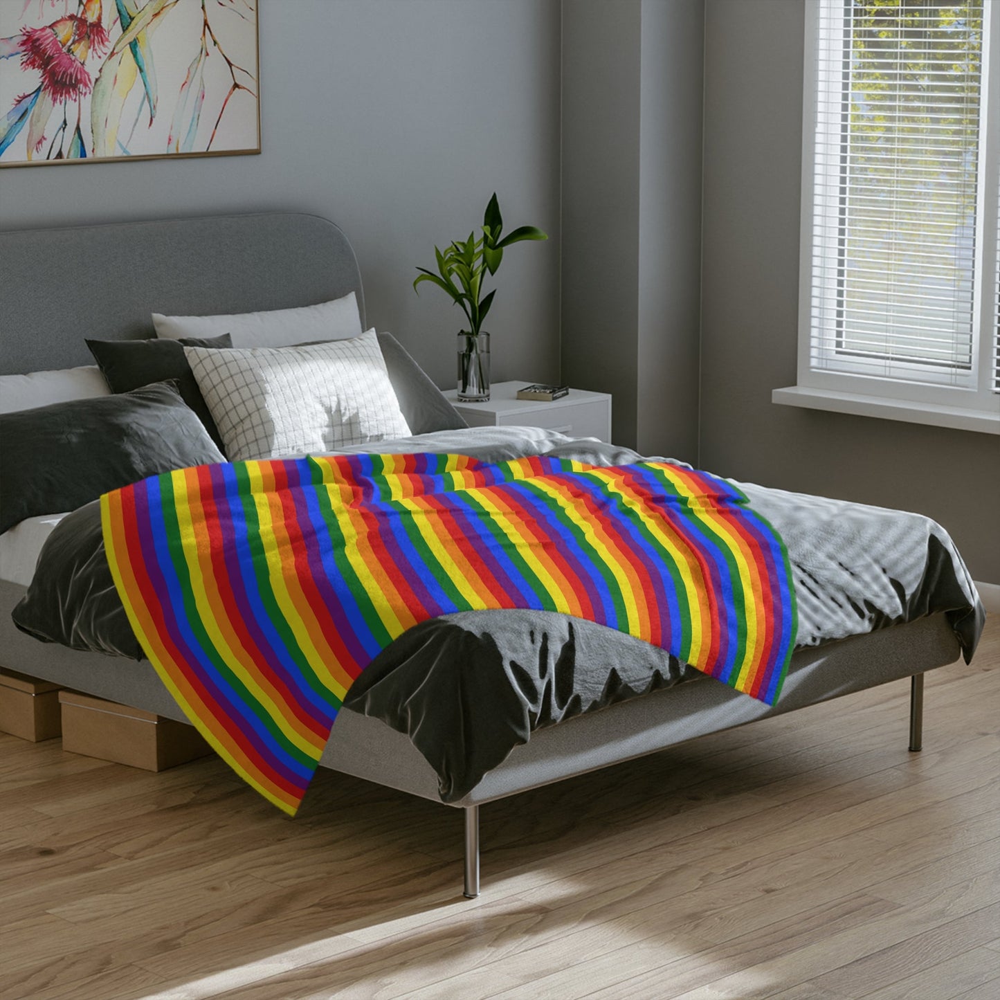 Minky Blanket Rainbow Pride Flag - Velveteen Microfiber Blanket - Gay SkateMinky Blanket Rainbow Pride Flag - Velveteen Microfiber BlanketHome DecorPrintifyGay Skate53689405233213513147