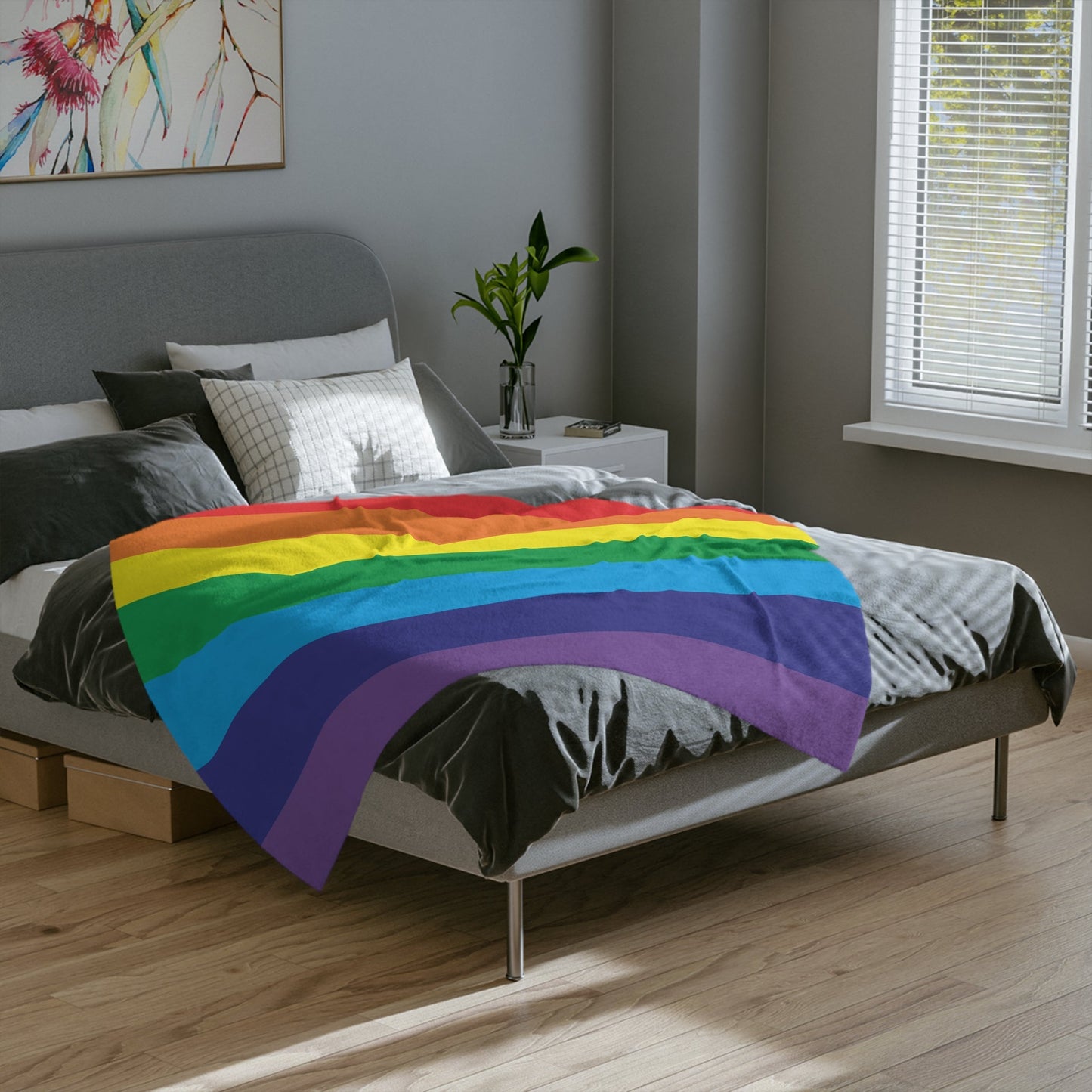 Minky Blanket Rainbow Pride six stripes Flag - Velveteen Microfiber Blanket - Gay SkateMinky Blanket Rainbow Pride six stripes Flag - Velveteen Microfiber BlanketHome DecorPrintifyGay Skate13000006621961259723