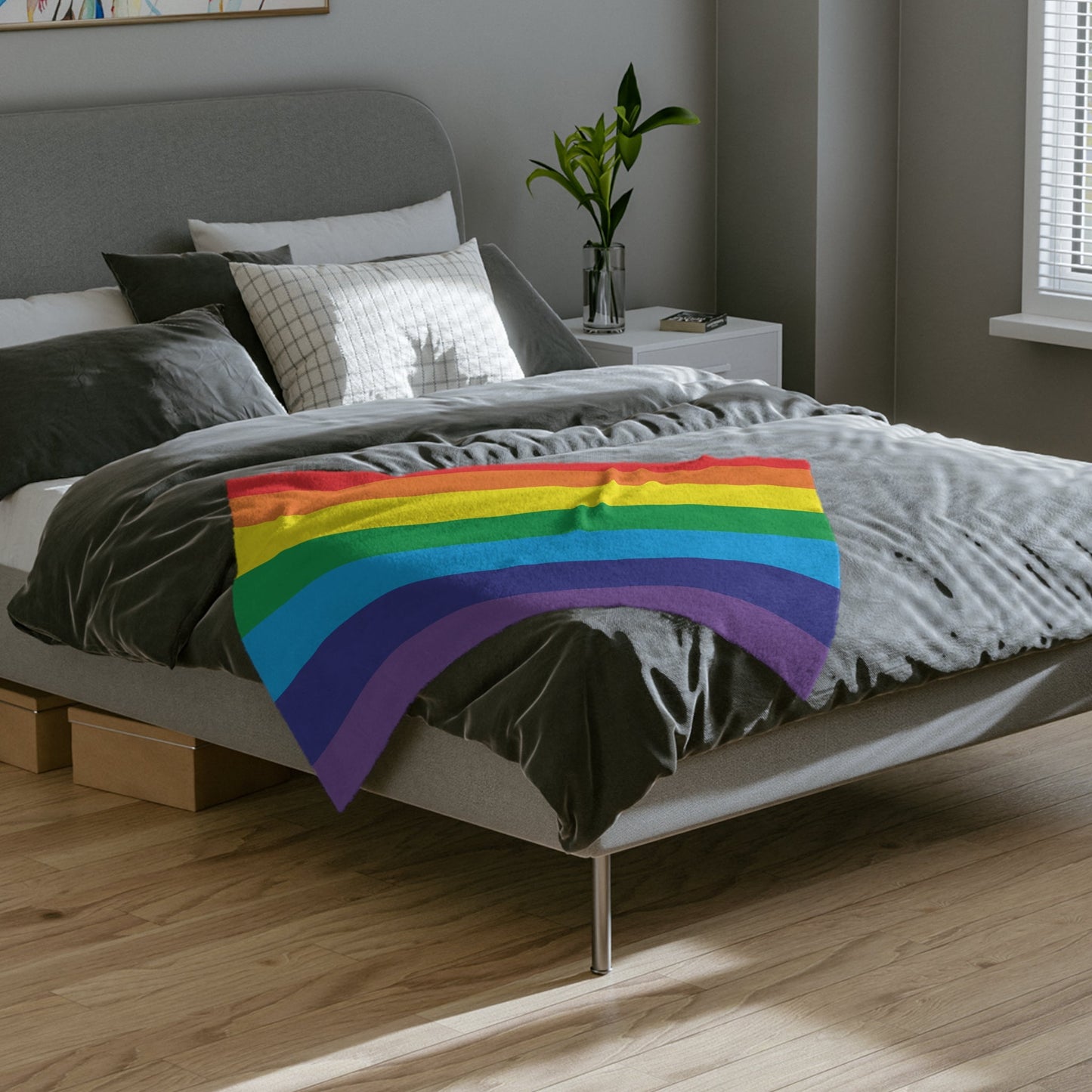Minky Blanket Rainbow Pride six stripes Flag - Velveteen Microfiber Blanket - Gay SkateMinky Blanket Rainbow Pride six stripes Flag - Velveteen Microfiber BlanketHome DecorPrintifyGay Skate13000006621961259723
