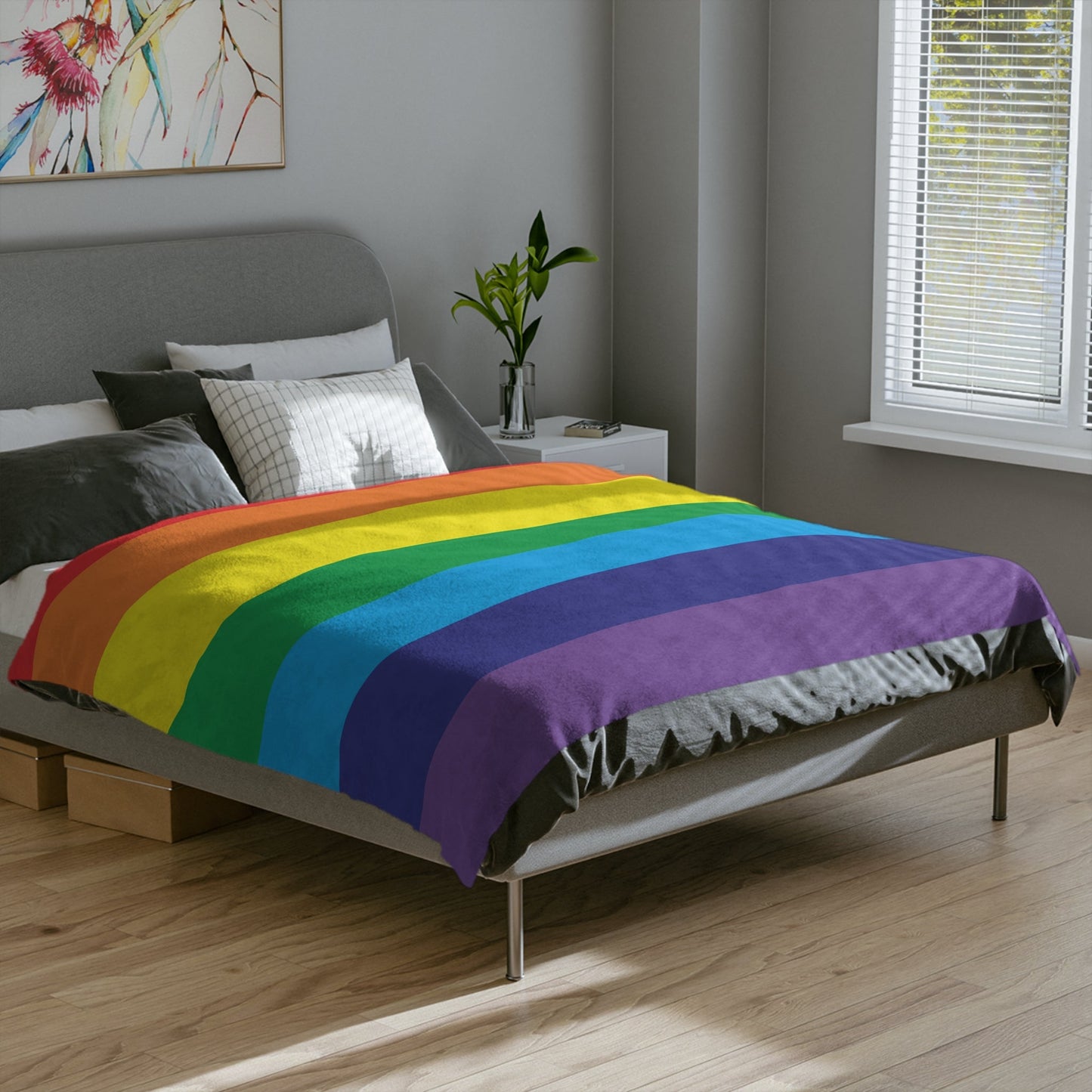 Minky Blanket Rainbow Pride six stripes Flag - Velveteen Microfiber Blanket - Gay SkateMinky Blanket Rainbow Pride six stripes Flag - Velveteen Microfiber BlanketHome DecorPrintifyGay Skate13000006621961259723