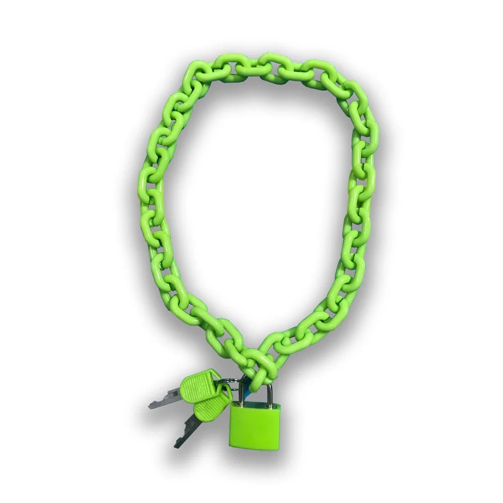 Neon Acrylic Chain and Padlock Necklace - Gay SkateNeon Acrylic Chain and Padlock Necklaceskate accessoriesGay SkateGay Skate200001034:361180#green
