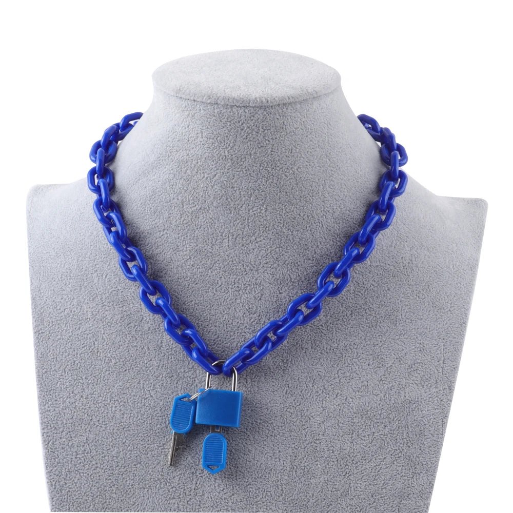 Neon Acrylic Chain and Padlock Necklace - Gay SkateNeon Acrylic Chain and Padlock Necklaceskate accessoriesGay SkateGay Skate200001034:2604813136#Royal Blue