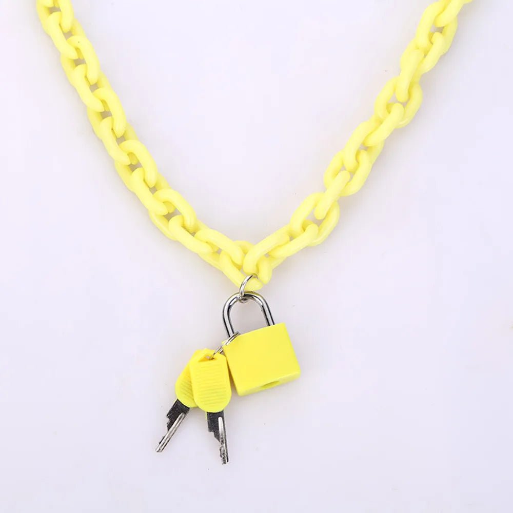 Neon Acrylic Chain and Padlock Necklace - Gay SkateNeon Acrylic Chain and Padlock Necklaceskate accessoriesGay SkateGay Skate200001034:201447815#yellow