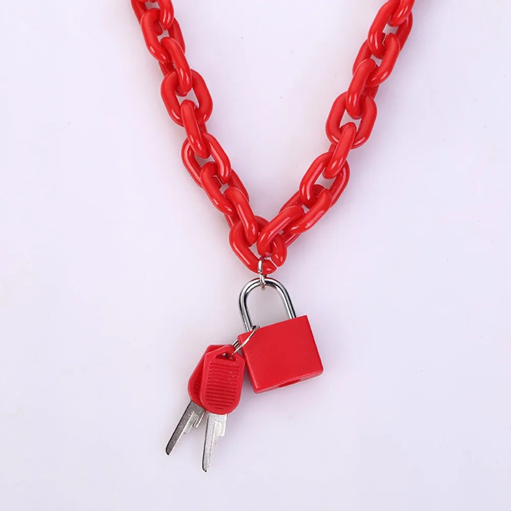 Neon Acrylic Chain and Padlock Necklace - Gay SkateNeon Acrylic Chain and Padlock Necklaceskate accessoriesGay SkateGay Skate200001034:1433145302#Light Blue