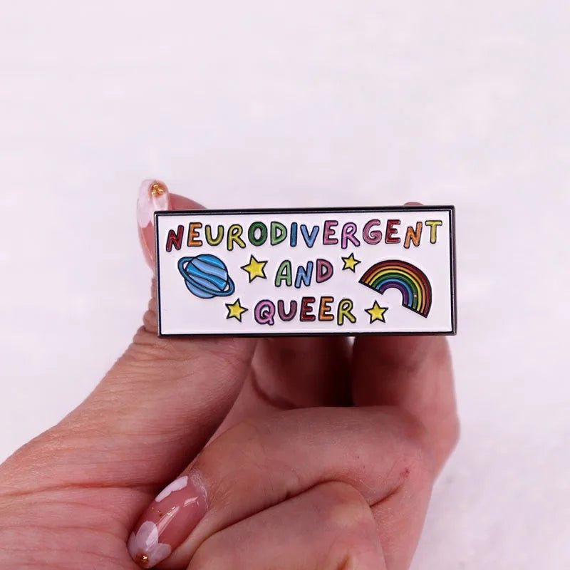 * Neurodivergent and Queer * Enamel Pin - Gay Skate - * Neurodivergent and Queer * Enamel Pin - * Neurodivergent and Queer * Enamel Pin
