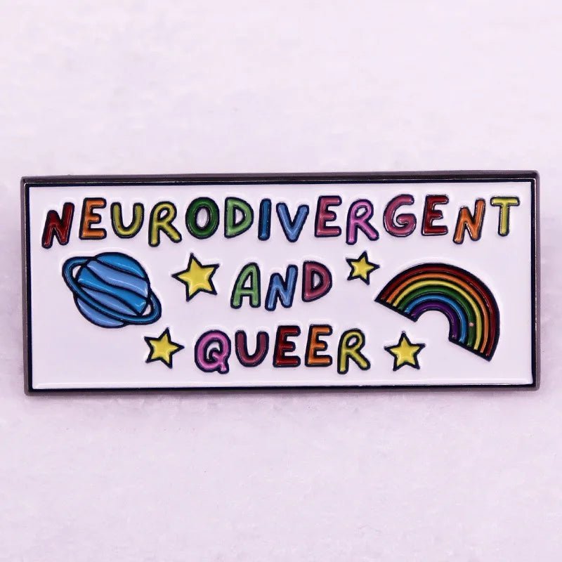 * Neurodivergent and Queer * Enamel Pin - Gay Skate - * Neurodivergent and Queer * Enamel Pin - * Neurodivergent and Queer * Enamel Pin