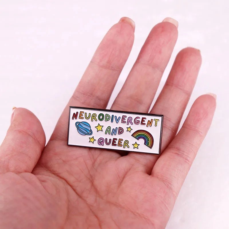 * Neurodivergent and Queer * Enamel Pin - Gay Skate - * Neurodivergent and Queer * Enamel Pin - * Neurodivergent and Queer * Enamel Pin