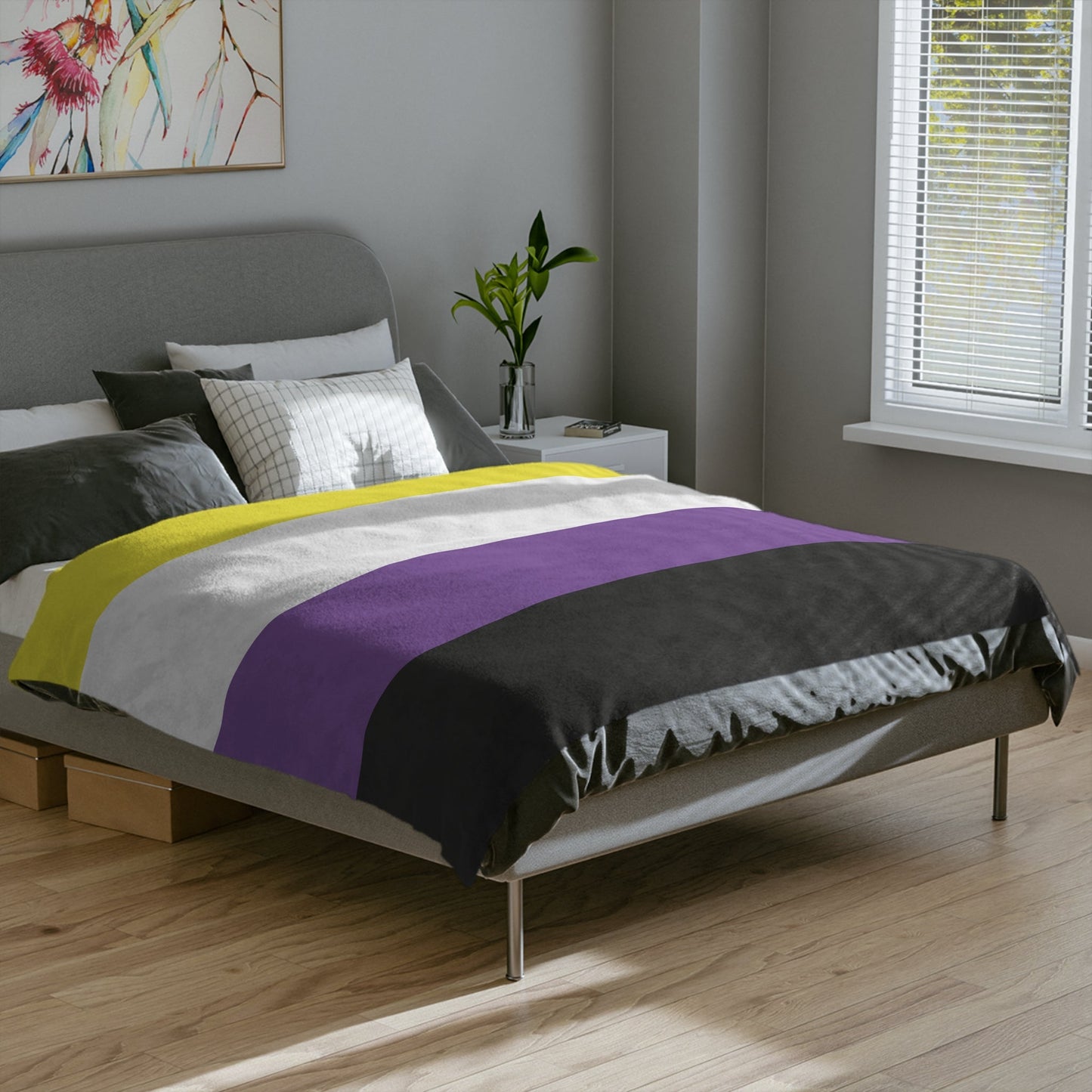 Non - Binary Pride Flag - Velveteen Microfiber Blanket - Gay SkateNon - Binary Pride Flag - Velveteen Microfiber BlanketHome DecorPrintifyGay Skate98121996797264237442