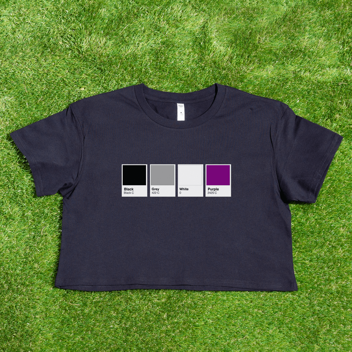 Asexual Pride T-shirt. AS Colour Crop tee. Ace pride. Pantone pride
