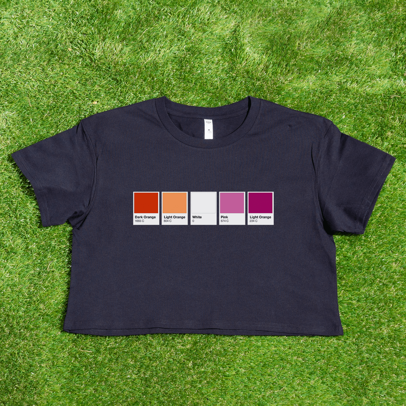 Lesbian Pride Pantone T-shirt. 100% cotton AS Colour WO Crop t-shirt
