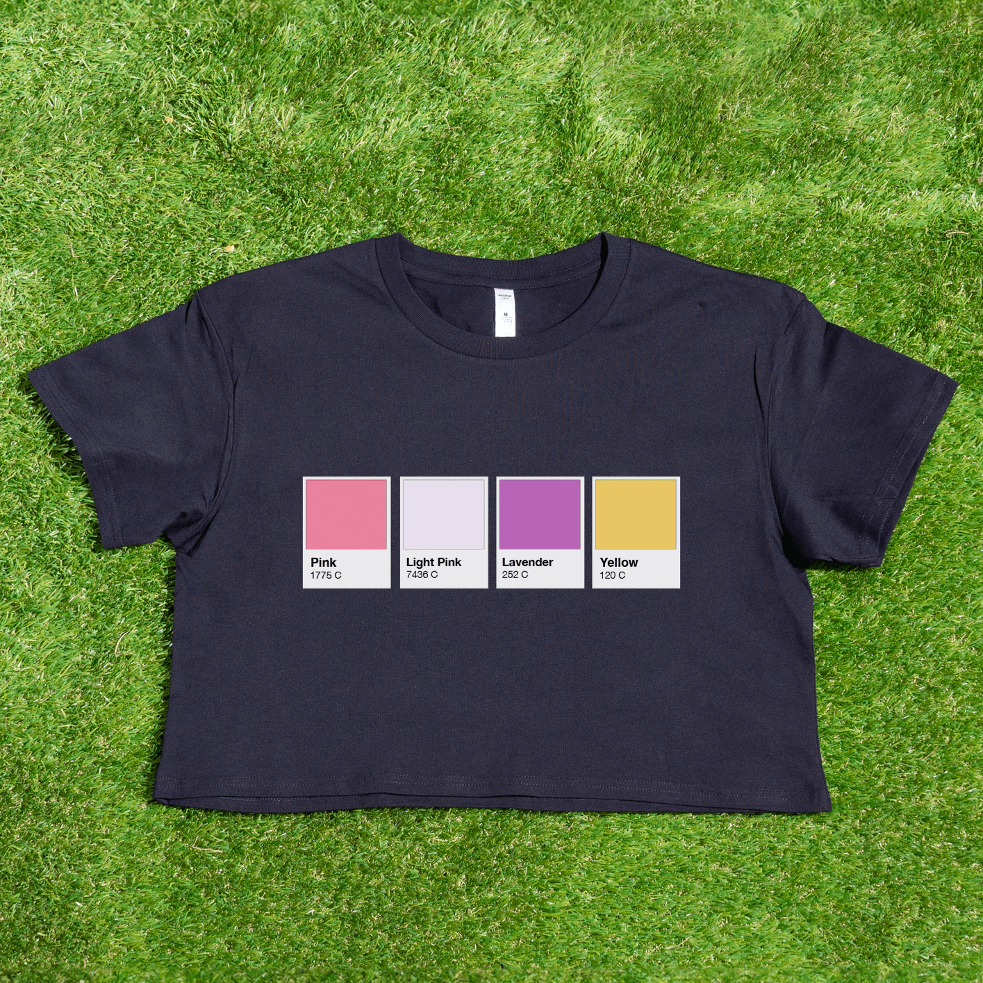 Sapphic pride flag AS Colour crop tee