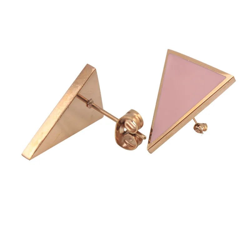 Pink Triangle - earrings