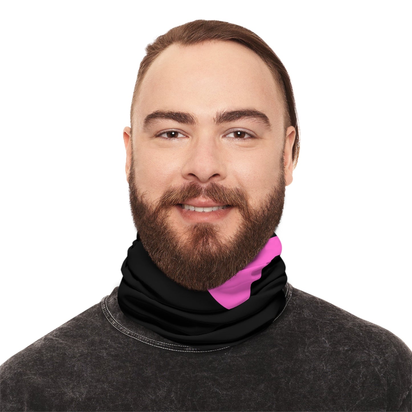 Pink Triangle LGBTIQA Resistance Lightweight Neck Gaiter - Face Mask from a Queer Owned Business