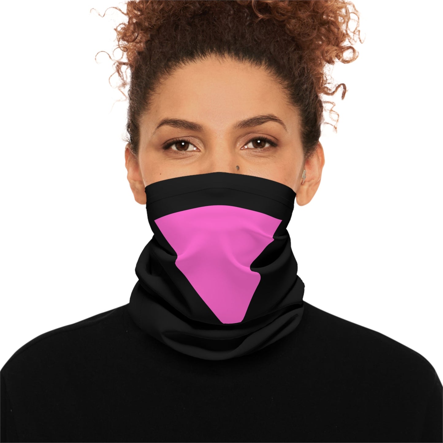 Pink Triangle LGBTIQA Resistance Lightweight Neck Gaiter - Face Mask from a Queer Owned Business
