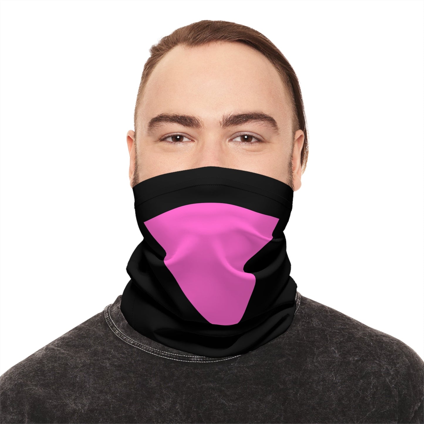 Pink Triangle LGBTIQA Resistance Lightweight Neck Gaiter - Face Mask from a Queer Owned Business
