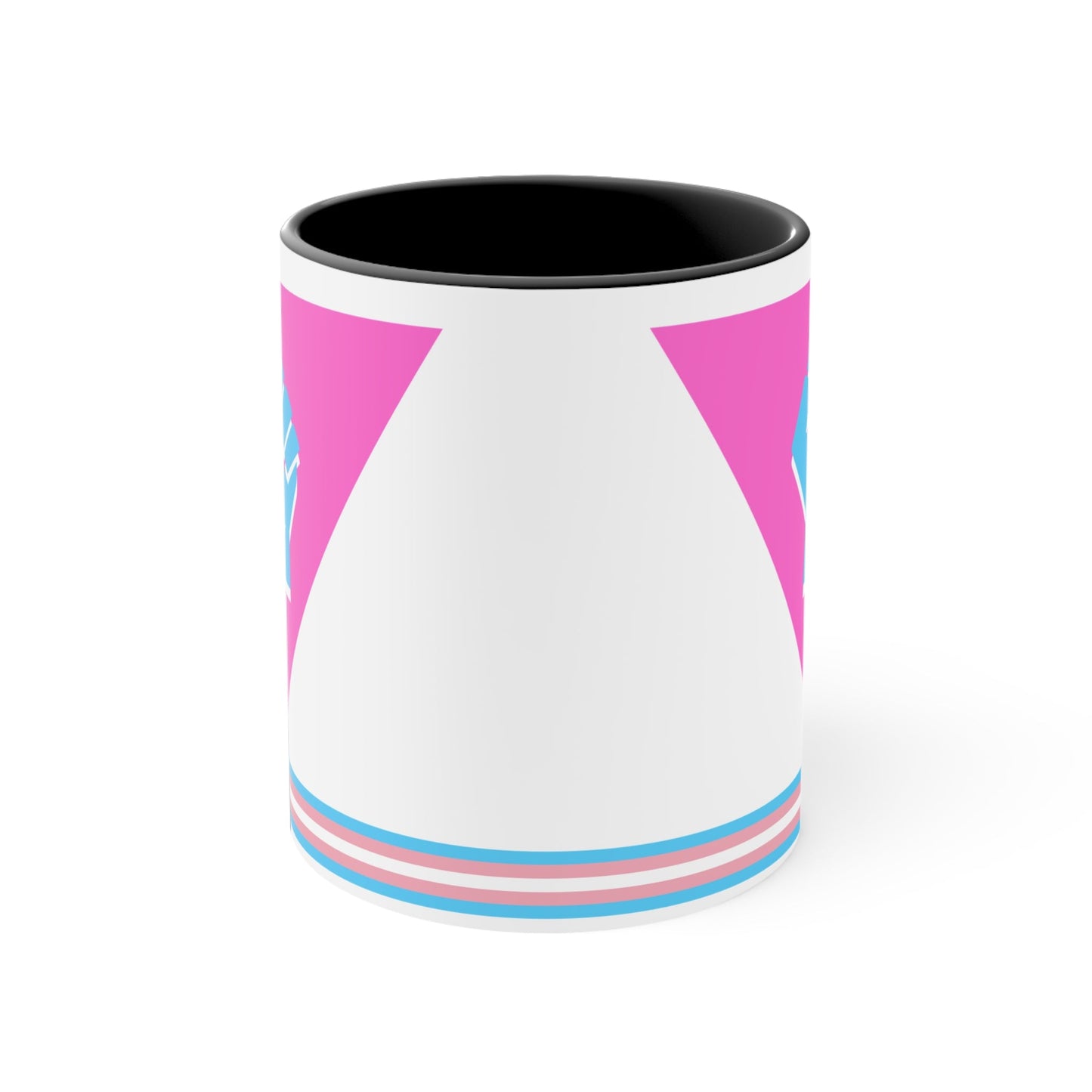 Pink Triangle trans pride resistance - colourful accent mug