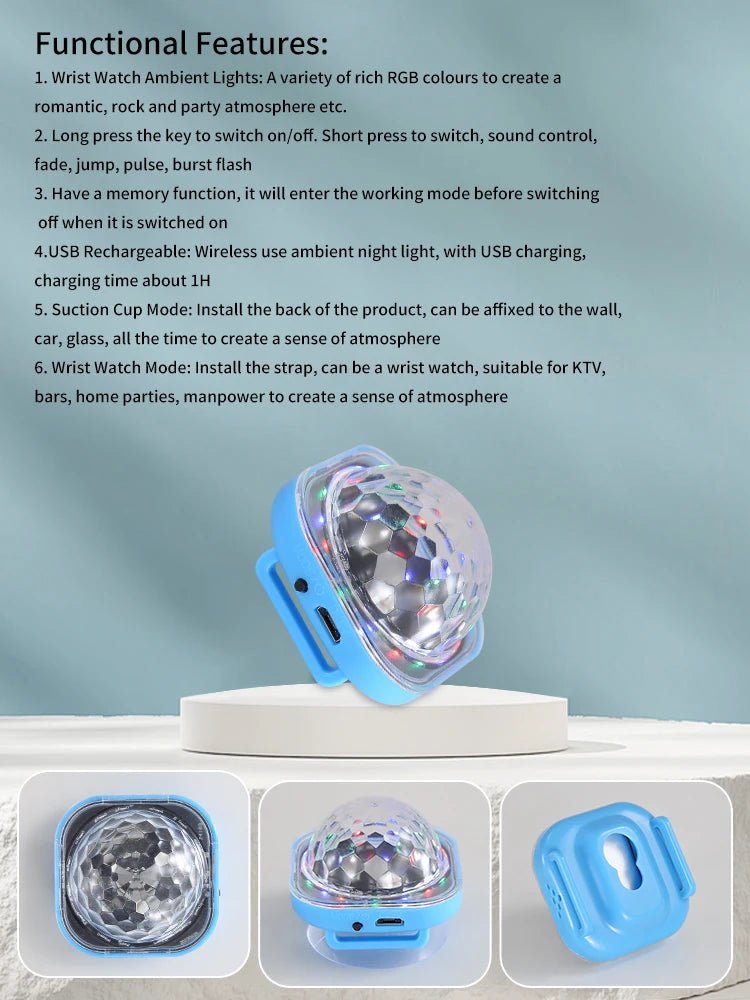 Set of 2 LED Disco Skate Lights with rainbow strap - Australian Shipping