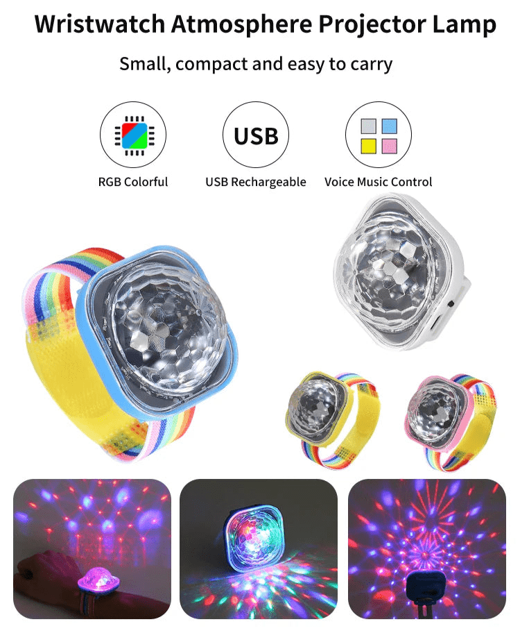 Set of 2 LED Disco Skate Lights with rainbow strap - Australian Shipping