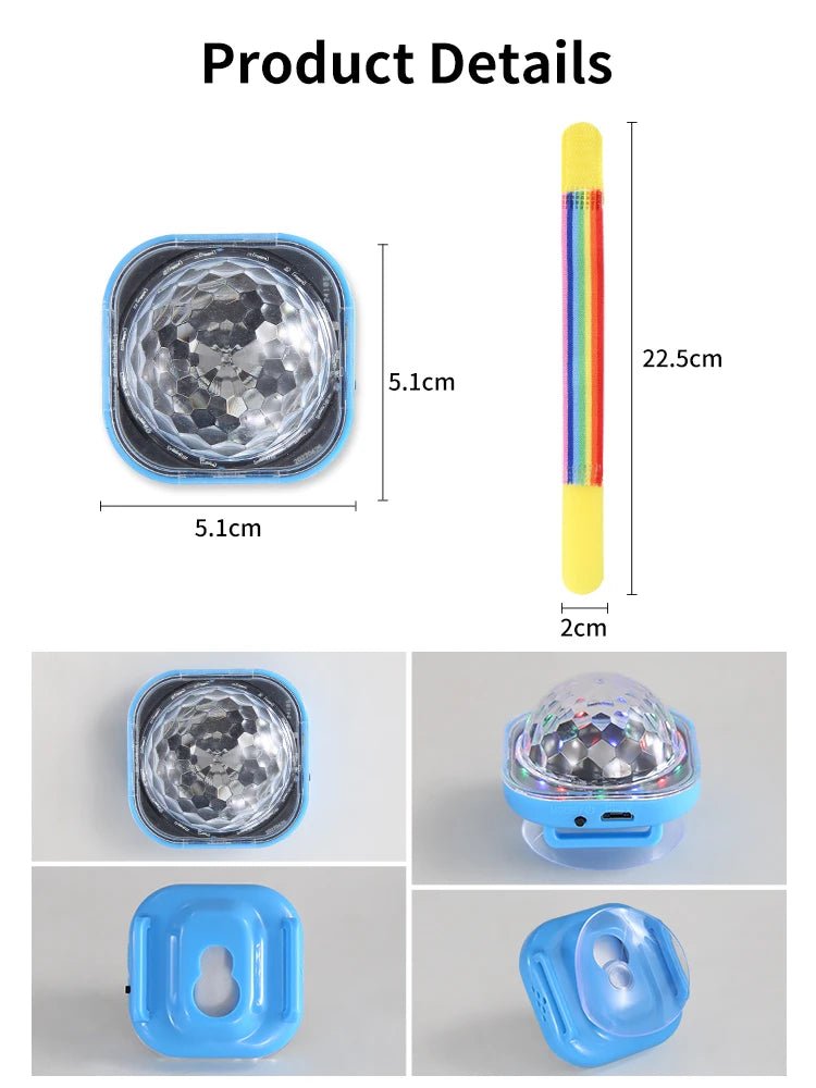 Set of 2 LED Disco Skate Lights with rainbow strap - Australian Shipping