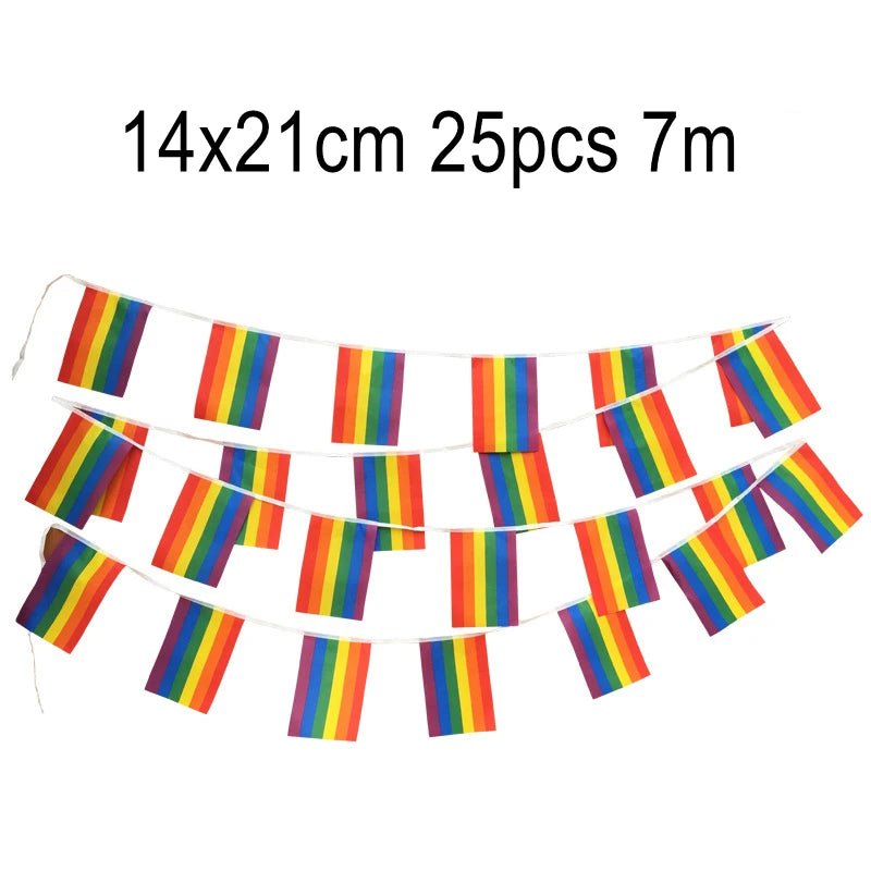 Rainbow Pride Flag very long bunting