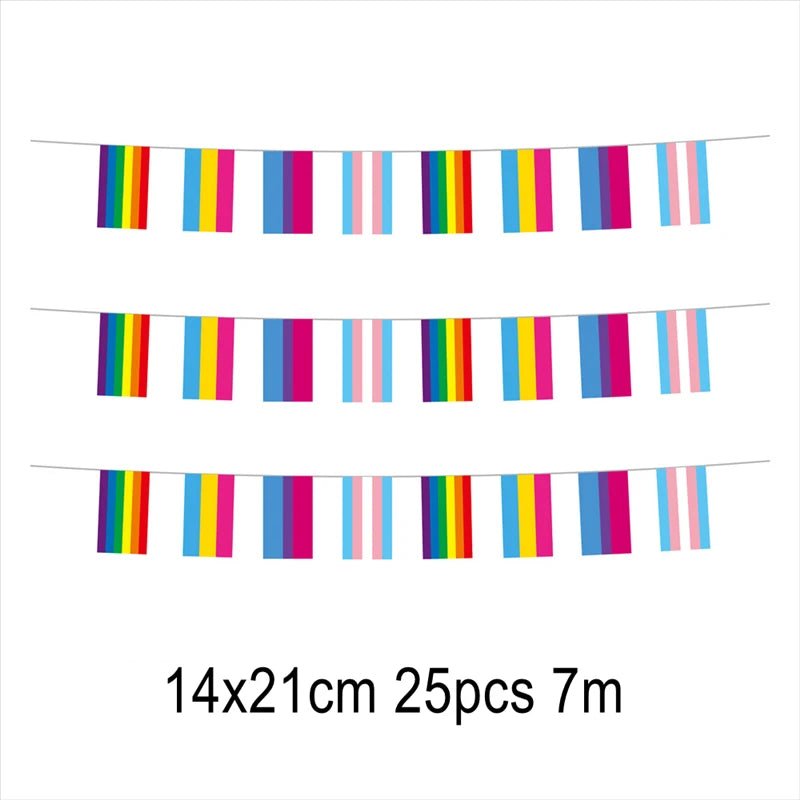Variety of pride flags bunting