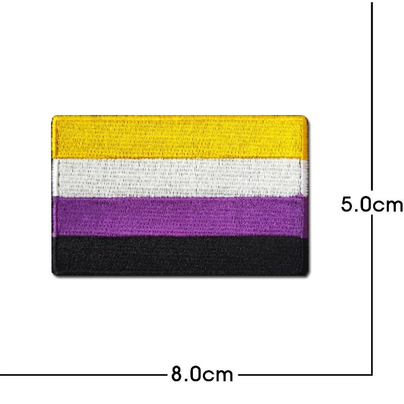 Non-binary Pride Flag Iron On Patch