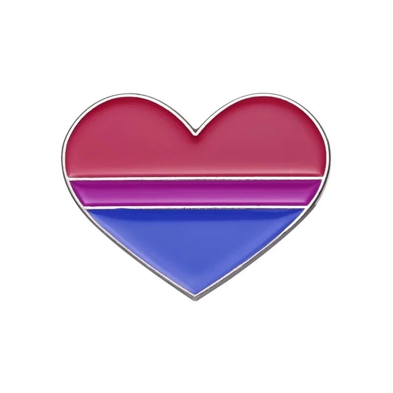 Show your LGBTQ+ pride with the Pride Flag Fist enamel pin featuring pink, purple, and blue stripes for the bisexual flag. A vibrant addition to any collection of Ace, Bi, Pan, Lesbian, Rainbow, and Trans Pride Flag Pins.