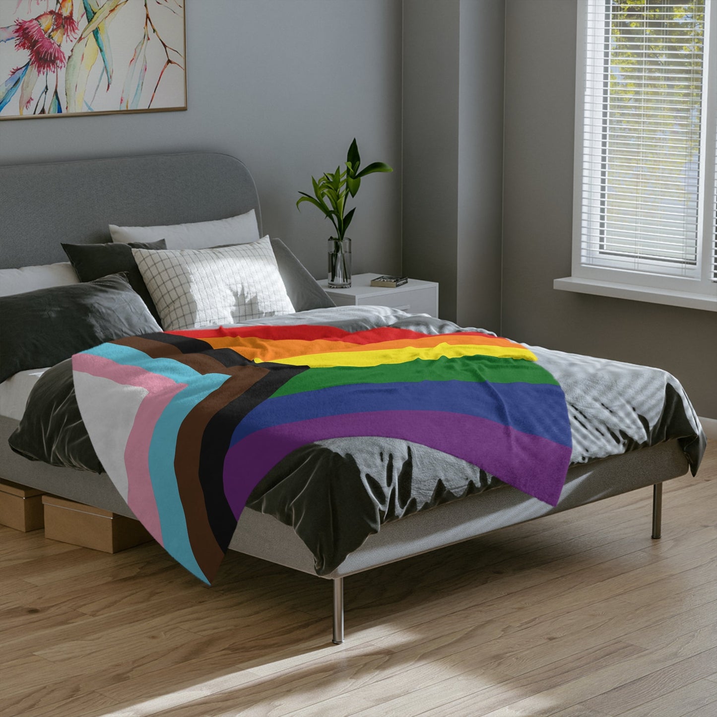 Progress Pride Flag - Velveteen Microfiber Blanket - Gay SkateProgress Pride Flag - Velveteen Microfiber BlanketHome DecorPrintifyGay Skate24180156940935208441
